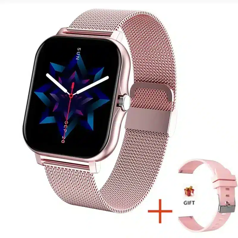 Montre Connectée Femme LIGE 1,43" AMOLED - 2 Bracelets, 120 Modes Sport, Fréquence Cardiaque, Compatible IOS/Android